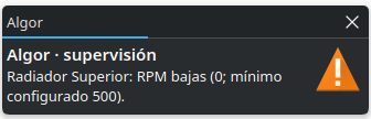 Low RPM alert