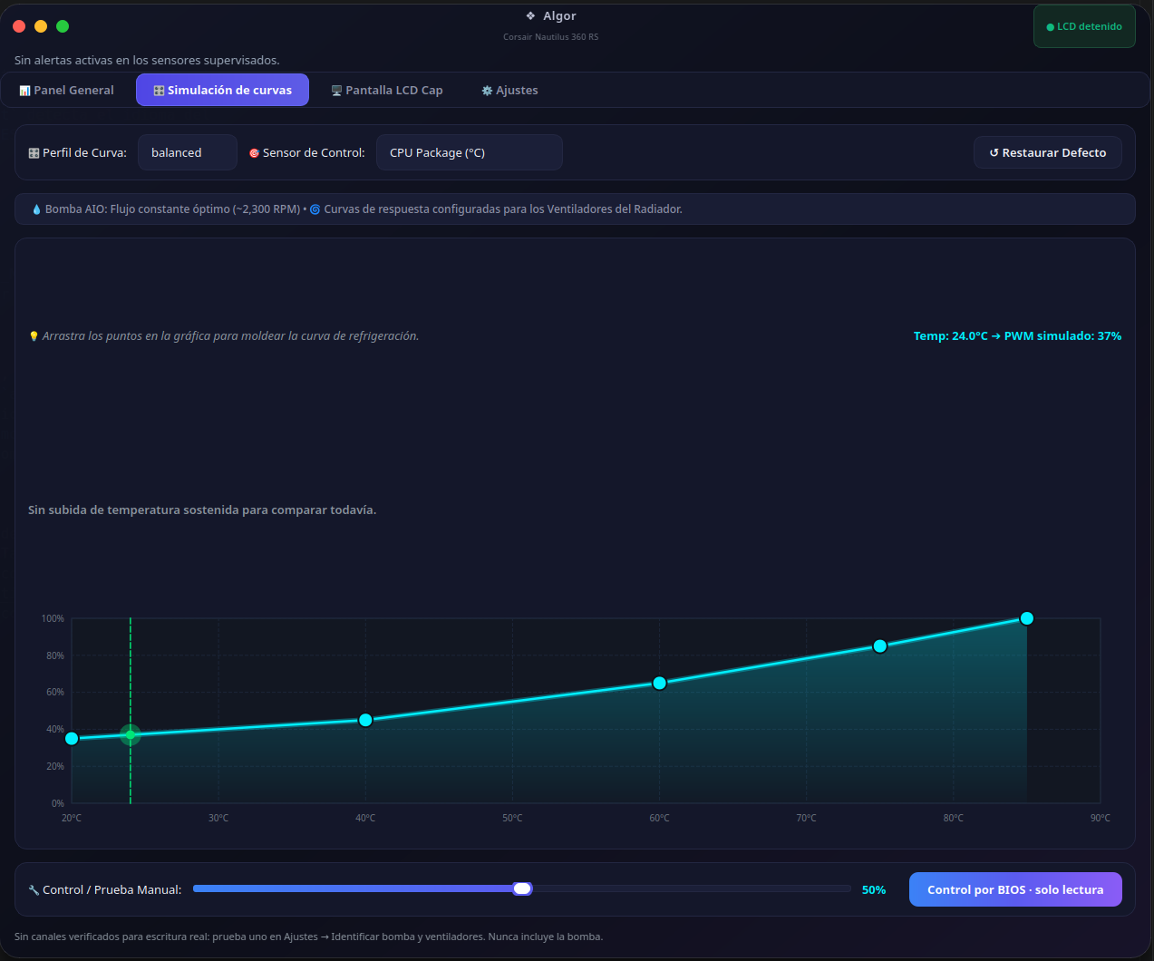 Fan curve simulator